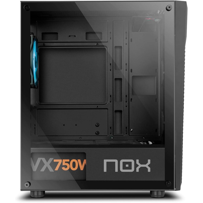 Комп'ютерний корпус INFINITITY ZETA NOX COOLBAY RX - NXCBAYRX, ATX/Micro ATX, USB 3.0, металева сітка, підтримка 3 вентиляторів, 4 HDD, відеокарта до 370 мм, чорний