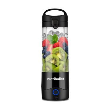 Портативний блендер Nutribullet Portable Smoothie Maker, бездротовий міні-міксер для смузі та коктейлів, 475 мл, BPA-free, чорний, NBP003B