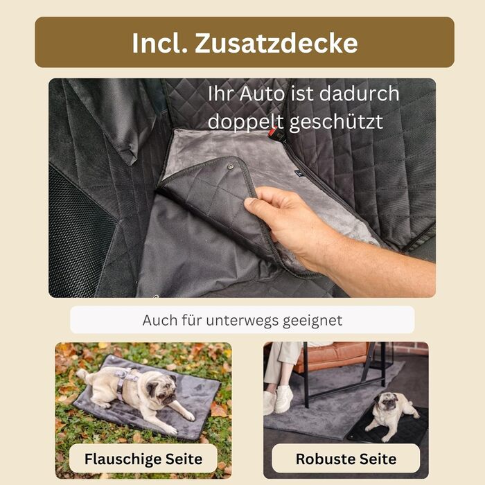 Автокрісло для собак 2GOODz з плюшевою підстилкою - безпечні ремені, водонепроникне та міцне