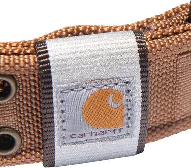 Carhartt Pet Fully Adjustable Wide Webbing Dog Collar, Carhartt Brown, Size M