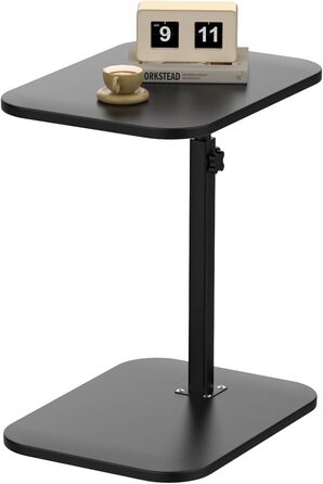 Стіл для ноутбука в ліжко, комп'ютерний стіл Lapdesk, складний Betttisch, регульований кут 360°, портативний, для книг (40 x 30 x 80 см, C-подібний, чорний)