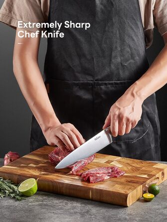 Набір кухонних ножів Messerblock Set: 7 ножів, шкарпетка, точилка, нержавіюча сталь