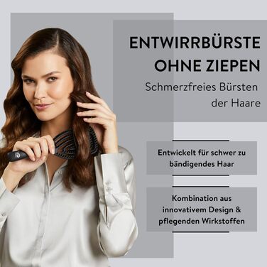 PARSA Beauty Hair ID Seidenglanz Spiralbürste: преміум-щітка для волосся з натуральною щетиною та шовковистим протеїном. Гнучкий наконечник для масажу шкіри голови, зменшує пухнастість та надає блиск.