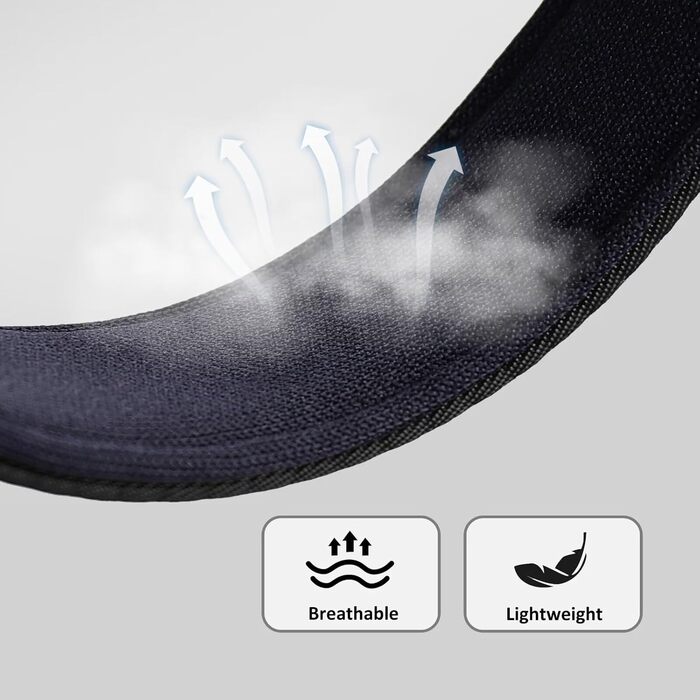 Нашийник для собак Didog з нейлону, м'який, з металевою застібкою, для великих, середніх собак, чорний, L (38-58 см)