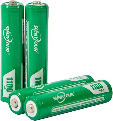 Набір акумуляторів SUNLYTOUR: 4 шт. AA 2800mAh та 4 шт. AAA 1100mAh Ni-MH з зарядним пристроєм, 1200 циклів заряджання