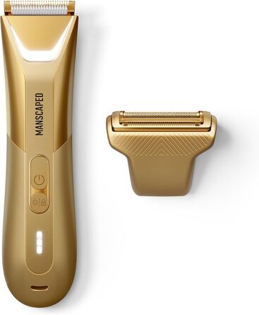 Тример для тіла MANSCAPED® The Lawn Mower® 5.0 Ultra для чоловіків та жінок. Подвійні насадки SkinSafe®, леза з фольгою, водонепроникний, USB-C, (Forged Gold)