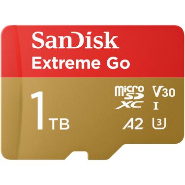 Карта пам'яті SanDisk 128GB Extreme microSDXC з адаптером, швидкість читання до 190МБ/с, клас U3, V30