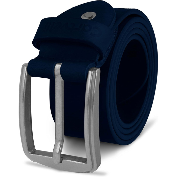 Чоловічий шкіряний ремінь Vintage з подарунковою коробкою, виготовлений у Німеччині. Ширина 40 мм, застібка срібна, колір темно-синій. Оригінальна шкіра.