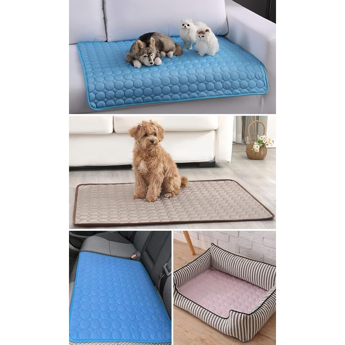 Килимок охолоджуючий для собак та котів, самоохолоджуючий, 70x100 см, колір кава