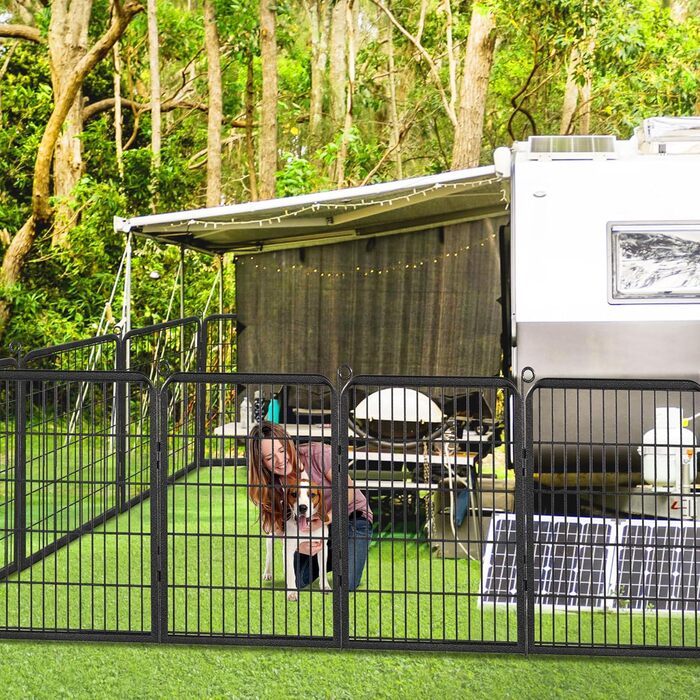 Вольєр для собак на вулицю: міцний, 42 панелі, висота 101.6 см, з воротами
