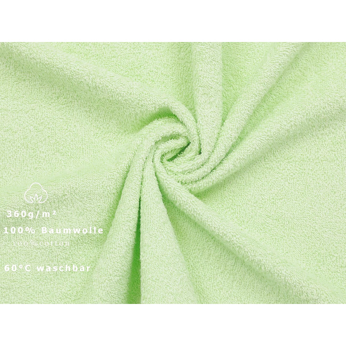 Betz 6-Piece Bath Towel Set - Shower Towel, Palermo Size 70x140 cm, 100% Cotton, Green