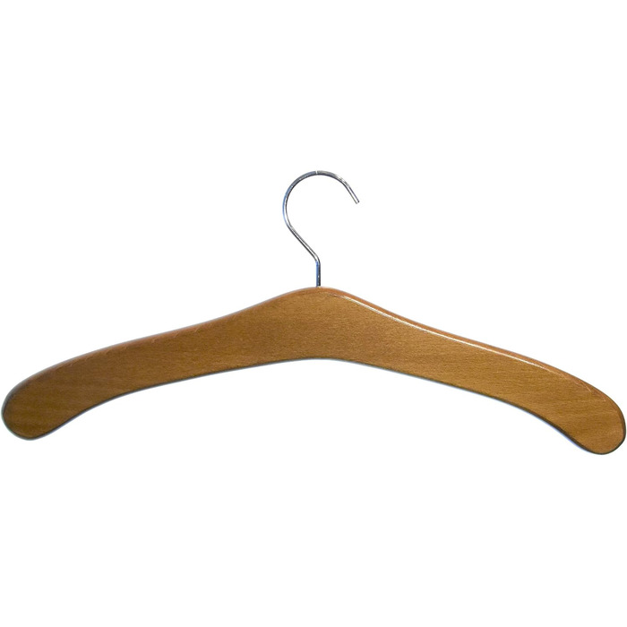 Hagspiel Clothes Hangers - 5 Pack. Wooden coat hangers made of beechwood, Made in Austria (stained oak)