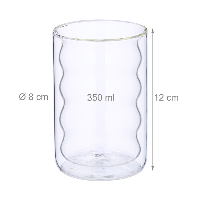 Relaxdays Latte Macchiato Glasses with Spoon