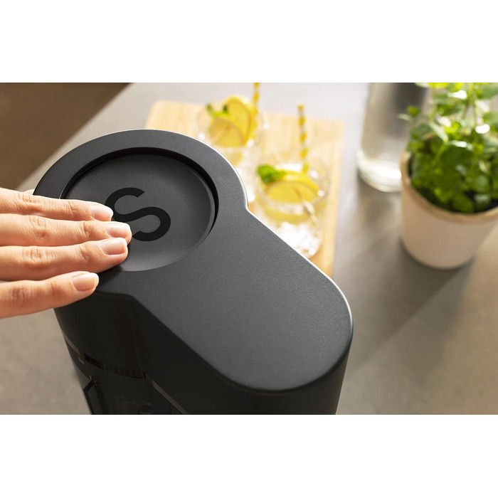 Sodapop Wassersprudler Logan: Набір для газування води з CO₂ балончиком та 3 скляними пляшками, матовий чорний, 42,6 см