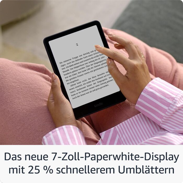 Amazon Kindle Paperwhite (16 GB) – Чорний, Відновлений, з рекламою, 7