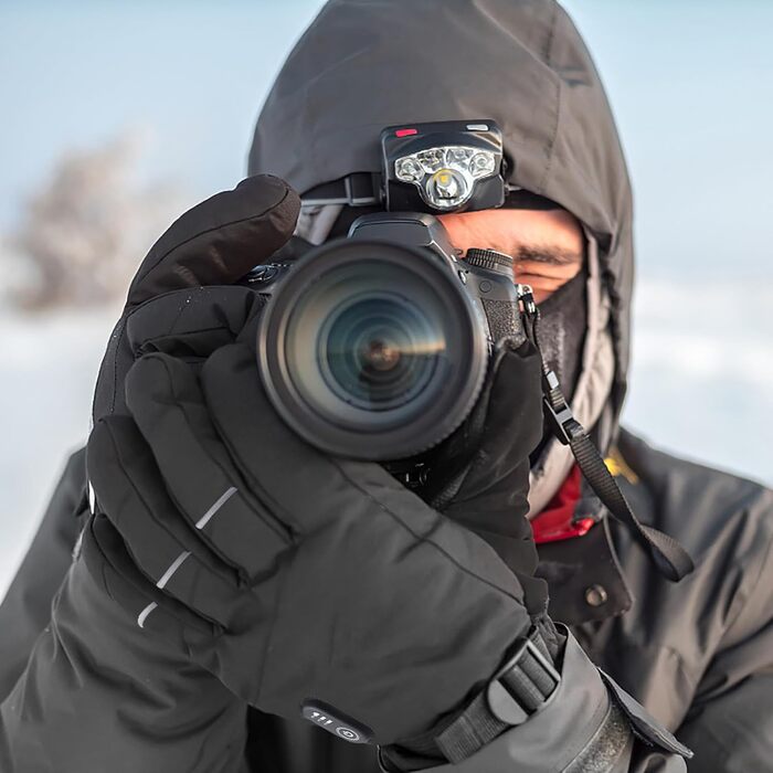 Гірськолижні рукавички з підігрівом Gokozy для чоловіків та жінок, 5000mAh акумулятор, 3 режими нагріву, для зимових видів спорту та походів, подарунок на Різдво та День подяки, розмір M, для холодної погоди