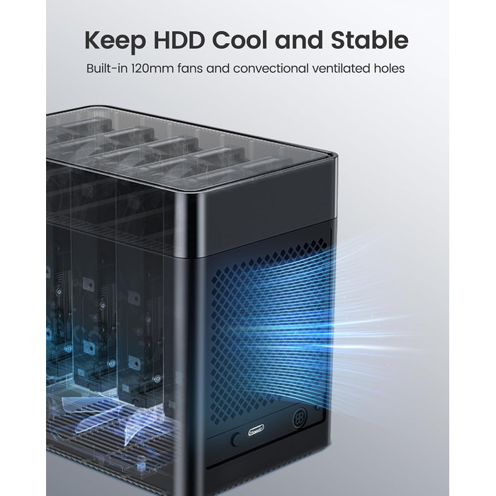 Зовнішній HDD-корпус ORICO DS500U3 на 5 слотів USB 3.0 для SATA HDD 3.5