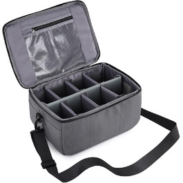 Сумка для камери Koolertron: захисна, водонепроникна, з регульованим ременем, для DSLR, фотограф-ентузіаст (сіра)