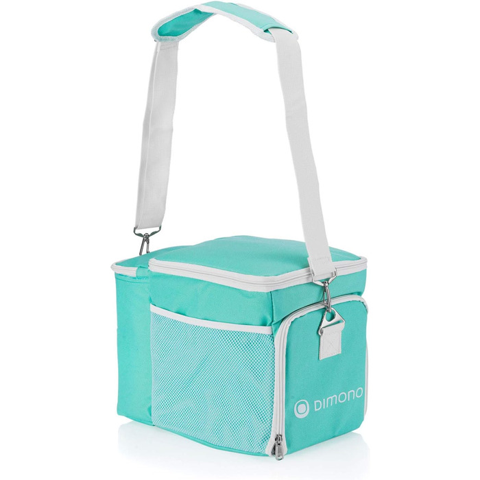 Термосумка Dimono® 15L з 3 контейнерами для їжі; сумка-холодильник для пікніка з 3 ланч-боксами + кришка; сумка для обіду з 3 боксами та охолоджувальною вставкою (Туркіс)