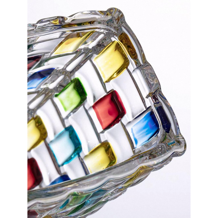 Ручна розписна кольорова тканинна скляна ваза, кришталева ваза для квітів, 19,5 см, скляна рослина для квіткових композицій, для декору столу, весілля, новосілля, декор для дому