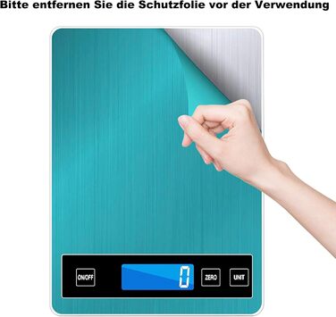 Кухонні ваги електронні - Digitalwaage до 15 кг з точністю 1 г | g/kg/lb:oz/ml/fl'oz | TYPE-C/Акумулятор | Ваги для кухні