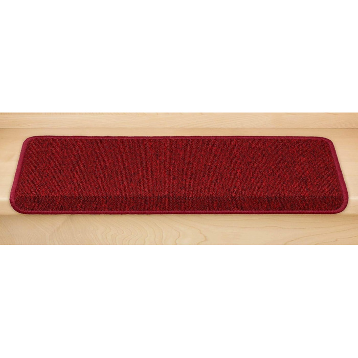 Kettelservice-Metzker Stair Treads/Stair Mats Ariston Rectangular 15 Pieces Burgundy 15 Pieces Burgundy Rectangular