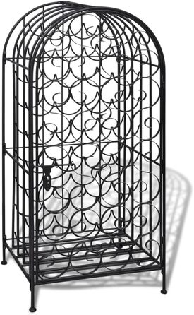 vidaXL Wine Rack 35 Bottles Metal Bottle Rack Bottle Stand Wine Cabinet