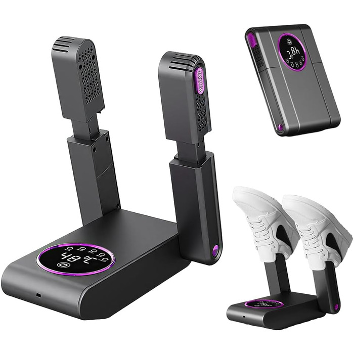 Електричний сушильник для взуття HOVCEH з УФ-стерилізацією та 360° циркуляцією повітря. Підходить для футбольного взуття, черевиків, рукавичок