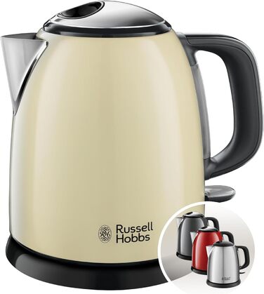Електричний чайник Russell Hobbs 1 л, Edelstahl Creme (2400W, швидке кип'ятіння, фільтр від накипу, індикатор рівня води, компактний) 24994-70