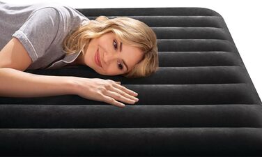Надувний матрац Intex Dura Beam Pillow Rest King 182x203x25 см чорний (без насоса)