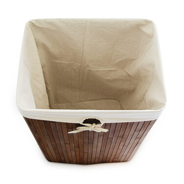Relaxdays Bamboo Laundry Basket, Square