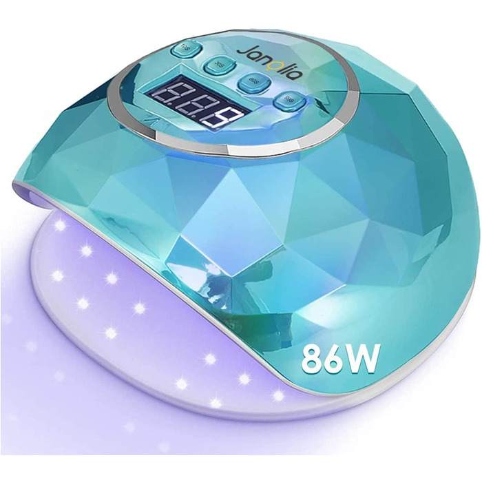 Лампа для манікюру Janolia 86W UV LED з сенсором та LCD дисплеєм для гель-лаку, підходить для нігтів рук та ніг