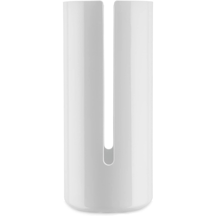 Alessi Birillo PL18 W - Toilet Paper Holder made of Thermoplastic Resin and PMMA, White, L 15cm, W 15cm, H 31cm