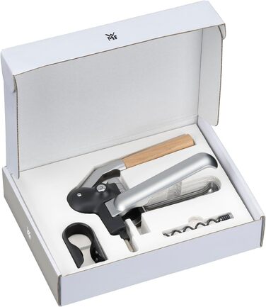 WMF Baric Corkscrew Wine 19 x 11 x 15 cm, Corkscrew with foil cutter, professional wine bottle opener, bottle opener for wine and Prosecco, wine opener, effortless operation