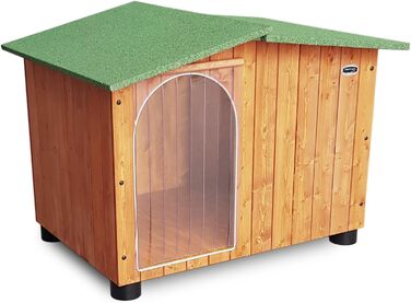 Будка для собак Legno Oasi з термозавісою (119x90x87 см) - для німецької доги, з масивного дерева, Made in Italy