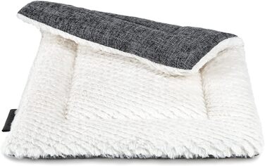 Підстилка для собак та котів Lionto Wendedecke, 60x45 см, сіра, з підкладкою, тепла, миюча, для захисту від холоду, будь-якого розміру