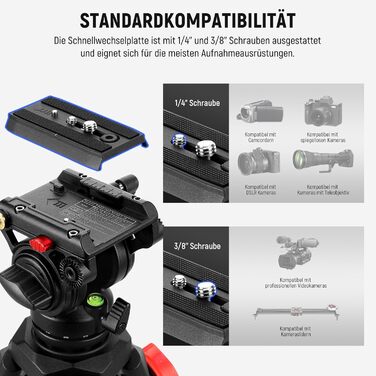 Штатив для камери Neewer з пливним упором TP73 для DSLR, Camcorder, DJI Gimbals, Manfrotto QR Plates, до 6 кг