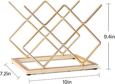 Стійка для вина Drincarier на 5 пляшок, золотиста, металева, для дому, на стіл, для шафи, комори, зберігання вина