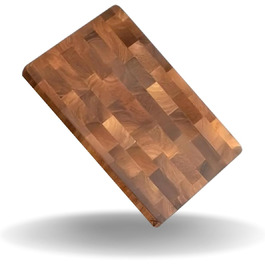 Premium Cutting Board made of Solid Acacia Wood - Antibacterial Wood & Dishwasher Safe - Ideal Kitchen Board for Hobby and Professional Chefs - 32.5 x 22.5 x 1.5 cm