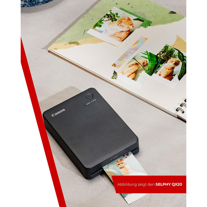 Canon SELPHY QX20: Портативний принтер для фото з Wi-Fi, термосублімація, USB-C, білий (без чорнил/паперу)