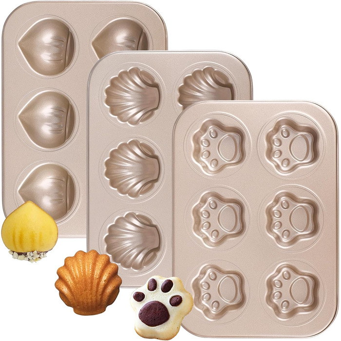 Форма для мафінів з антипригарним покриттям, 3 шт. Karbonstahl, 26,5 x 18,5 см