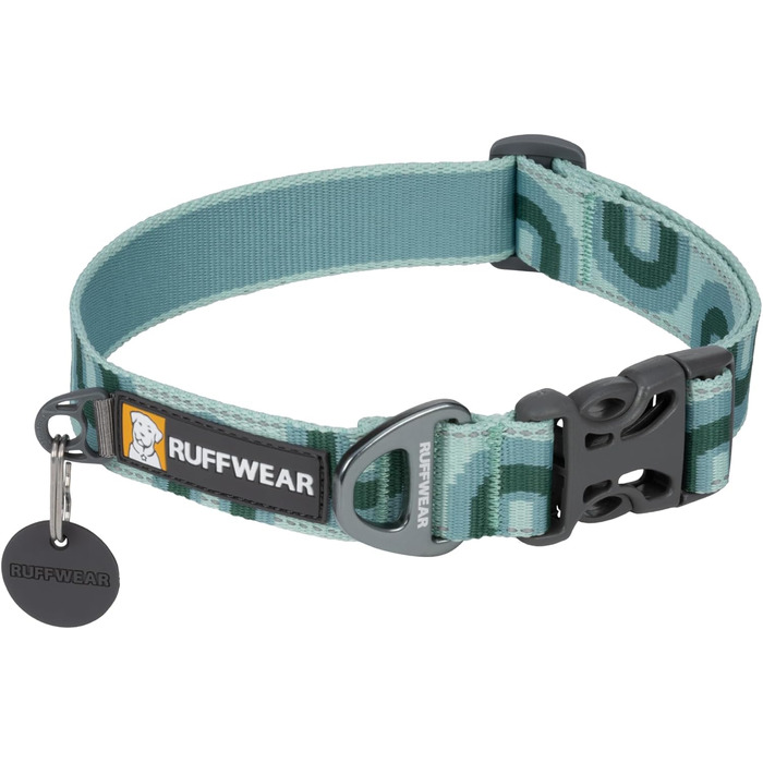 Нашийник для собак Ruffwear Crag, середній, з алюмінієвим кільцем V, регульована довжина 36-51 см, м'який та комфортний, для собак, з кільцем для повідка