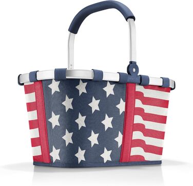 Сумка-шопер Reisenthel CarryBag Twist зі знімною внутрішньою кишенею – Стильна та водонепроникна сумка для покупок (зірки та смуги)