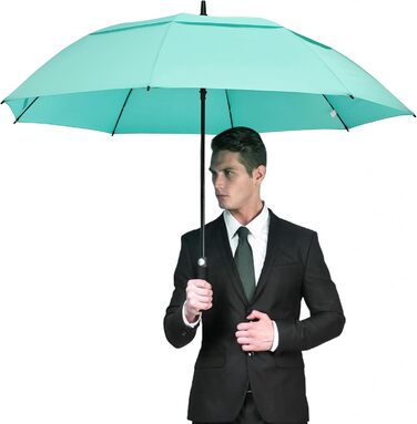 G4Free Парасолька велика, стійка до вітру, автоматична, для чоловіків та жінок, діаметр 157 см (62 дюйми), блакитний колір