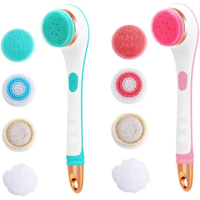 EdirFtra Electric Body Scrub Brush - Rechargeable Silicone Exfoliating Shower Brush for Body & Back - USB