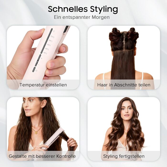 Випрямляч для волосся 2-в-1 з плойкою, 31 мм, кераміка, іонне покриття | Для створення локонів та випрямлення волосся