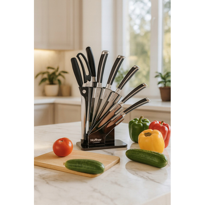 Набір кухонних ножів Hoffner, 5 предметів у підставці