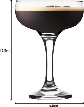 Келих для коктейлю Rink Drink Espresso Martini 235 мл, прозорий, набір 6 шт.