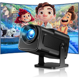 Міні-проектор Quilted Northern Beamer 4K з Android 11.0, WiFi 6, BT 5.0, Auto Keystone, 180° для дому та на вулицю
