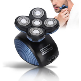 Електричний гоління голови для чоловіків Glatzen Rasierer з 5 лезами, USB, водонепроникний, з тримером та набором для догляду